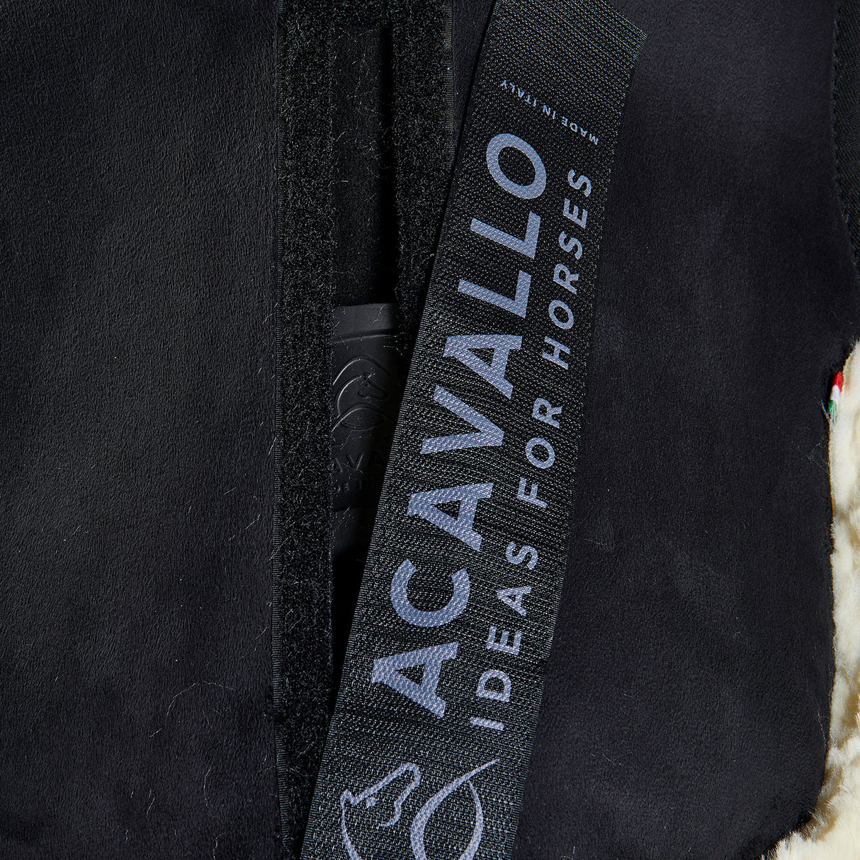 Acavallo Pad Piuma-FS WFS-FS Pocket Suede Front & Rear Riser #colour_black-natural