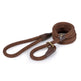 Ancol Heritage Deluxe Nylon Rope Slip Lead #colour_brown