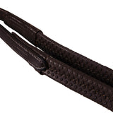 Equestro Leather English Bridle With Embroideries #colour_brown