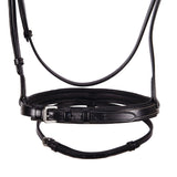 Equestro Leather English Bridle With Embroideries #colour_brown