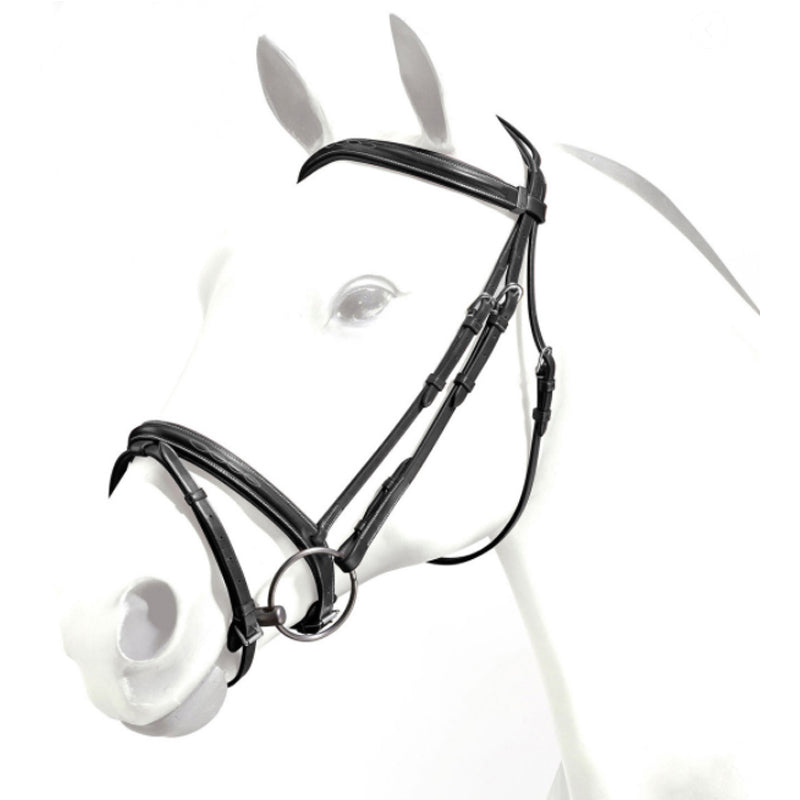 Equipe Emporio Brass Fittings Bridle - No Reins #colour_black
