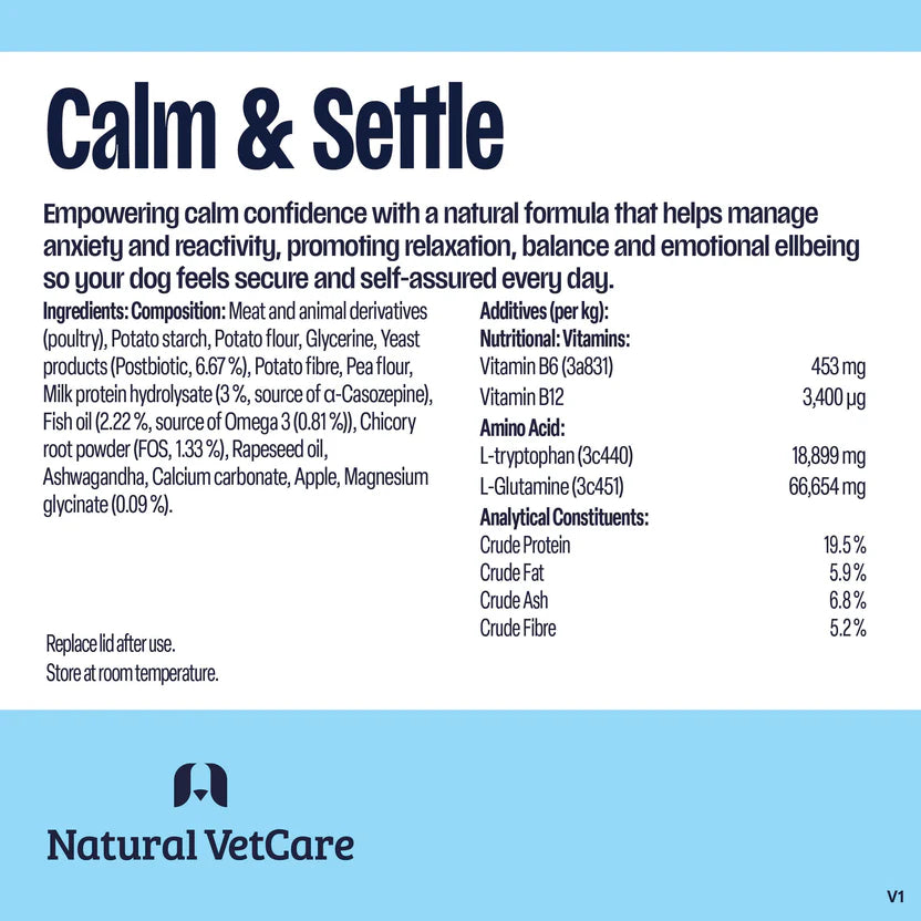 Natural Vet Care Calm & Settle Soft Chews for Dogs