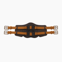 Stubben Equi-Soft® Short Saddle Girth with Cover - Tobacco #colour_vachette-leather-ebony