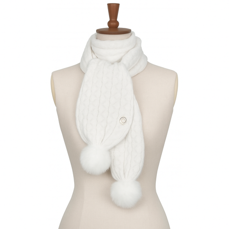 Toggi Gresham Knitted Scarf #colour_winter-white