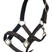 HKM Head Collar Set With Snap Hook -Crystal- Soft Padded #colour_deep-brown-black