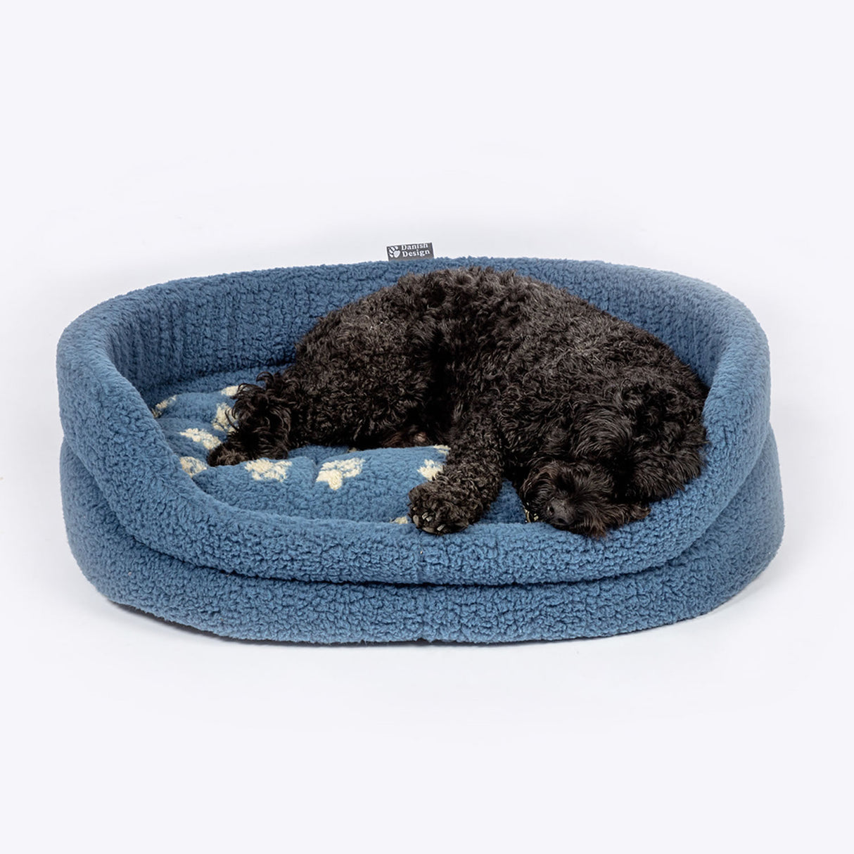 Danish Design Harbour Paw Fleece Slumber Bed #colour_blue