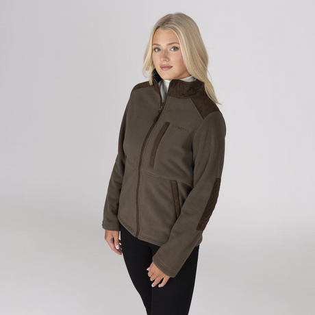 Shires Aubrion Heritage Unisex Full Zip Fleece #colour_dark-olive