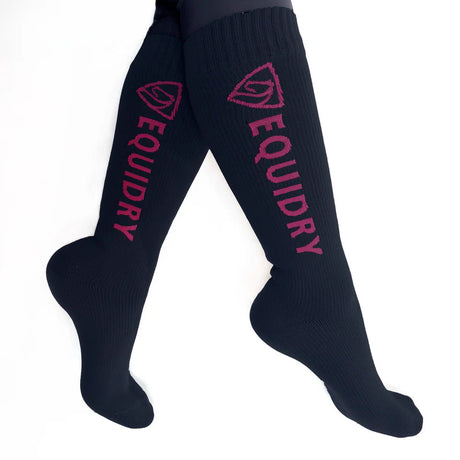 EQUIDRY Waterproof Socks #colour_navy-raspberry