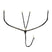 Tanned leather fork breastplate with brass clincher