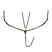 Tanned leather fork breastplate with brass clincher