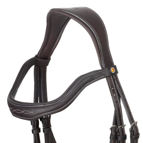 Soft leather stitched bridle