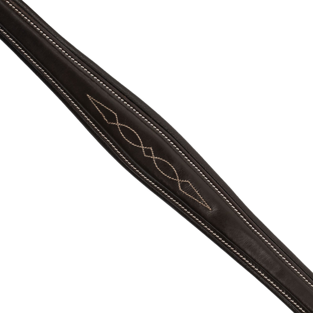 Tanned leather fork breastplate with embroideries