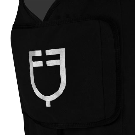 Equestro Fleece Rug With Flap Front Closure #colour_black