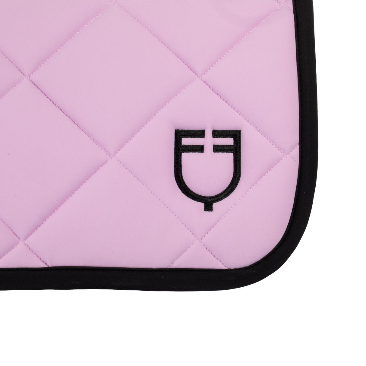 Equestro Jumping Saddle Pad With Embroidered Logo Black Line Edition
