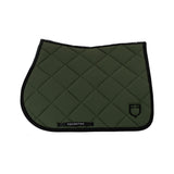 Equestro Jumping Saddle Pad With Embroidered Logo Black Line Edition