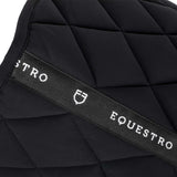 Equestro Jumping Saddle Pad With Embroidered Logo Black Line Edition