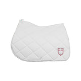 Jumping saddle pad with multicolor logo