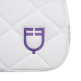 Jumping saddle pad with multicolor logo