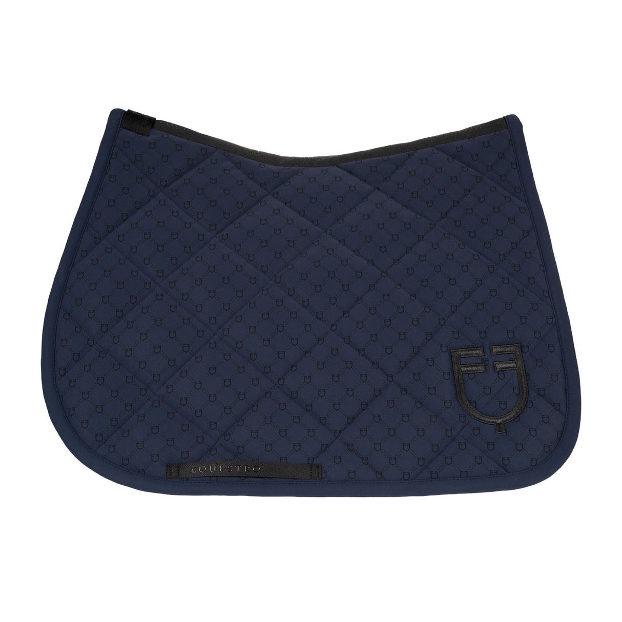 Jumping saddle pad with monogram print