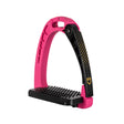 Equestro Junior Stirrups Side Opening And Wide Tread #colour_pink