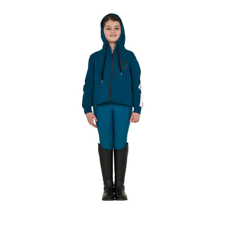 Girls' cotton hoodie with front zip