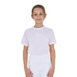 Equestro Girls' Basic Cotton T-Shirt With Tone On Tone Logo #colour_white