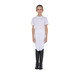 Equestro Girls' Basic Cotton T-Shirt With Tone On Tone Logo #colour_white