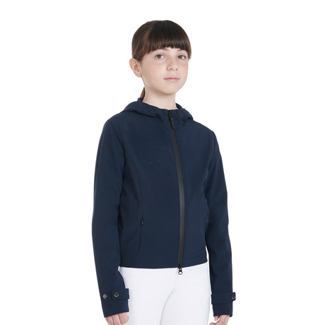Kids' slim fit softshell jacket in technical fabric
