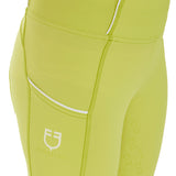 Equestro Girls' Slim Fit Grip Leggings With Logo