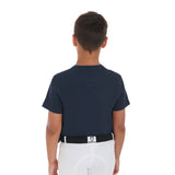 Equestro Kids' T-Shirt With Equestrian Print #colour_blue