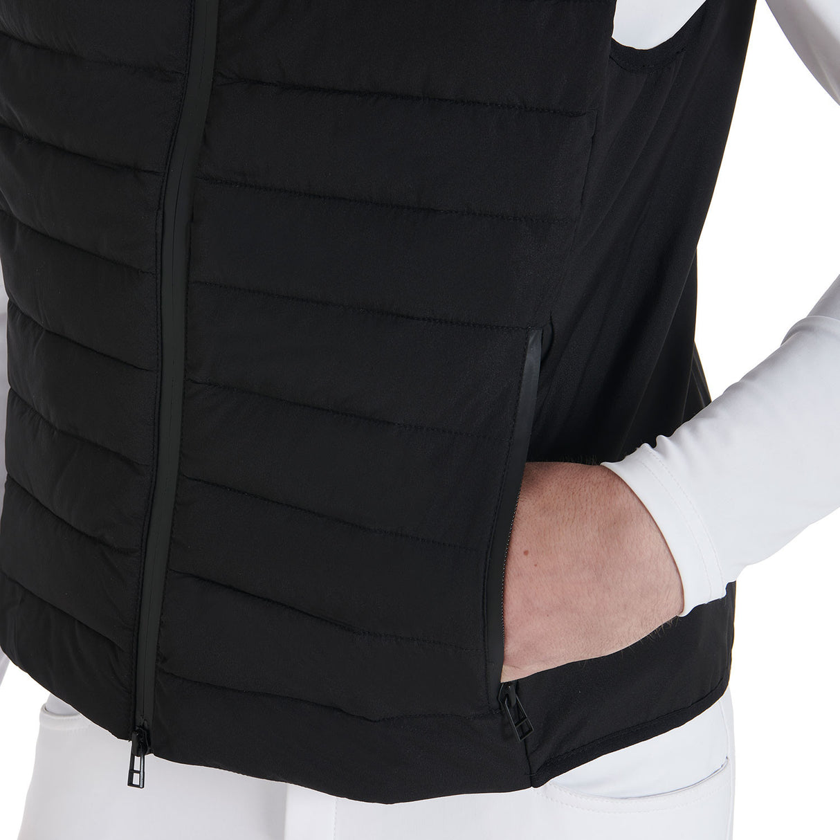Men's vest in windproof technical fabric