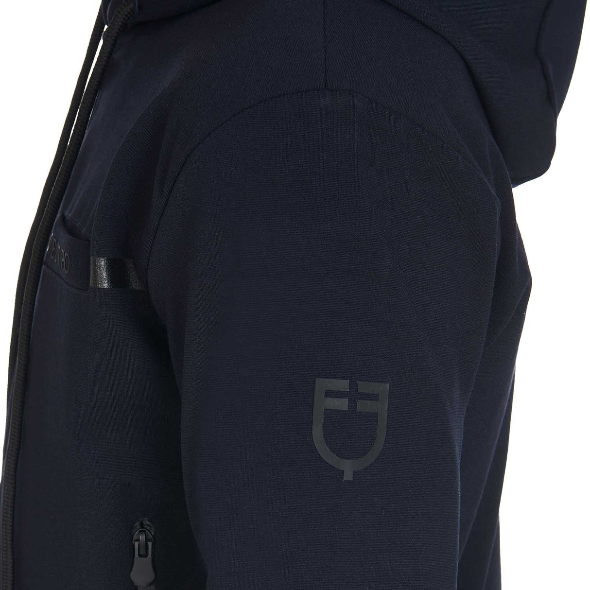 Equestro Men's Full Zip Interlock Sweatshirt #colour_blue