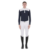 Men's long-sleeved competition polo shirt