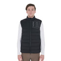 Equestro Men's Stretch Fabric Vest Silicone Patch #colour_black