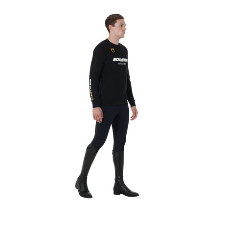 Equestro Scuderia Equestro Men's Crewneck Sweatshirt #colour_black
