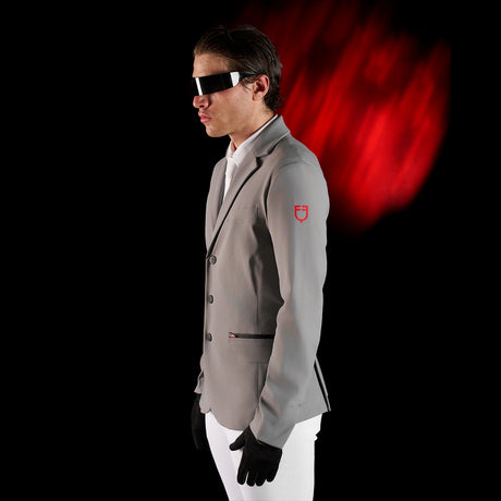 Equestro Equestro Ridertechnology Men's Competition Jacket Heat-Sealed Seams #colour_grey