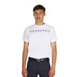 Men's basic T-shirt with chest lettering