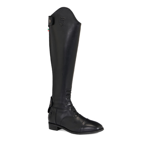 Unisex boots with laces and back zip