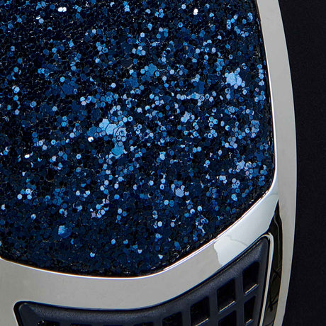 Equestro Ultra-Light Velvet Helmet With Rhinestones #colour_blue