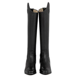Unisex calfskin boots with rear zipper