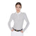 Women's long sleeved polo shirt in technical fleece fabric