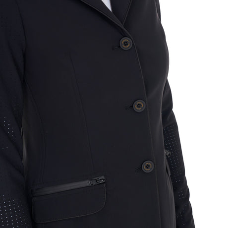 Women's competition jacket three buttons perforated fabric
