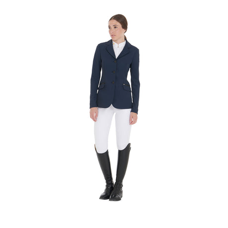 Women's competition jacket three buttons perforated fabric