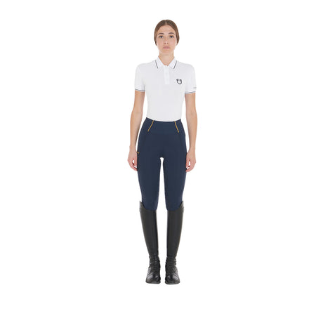 Equestro Women's Slim Light Light Leggings #colour_blue