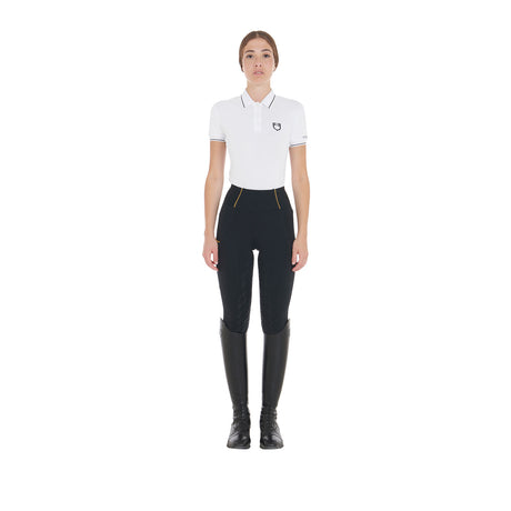 Equestro Women's Slim Light Light Leggings #colour_black
