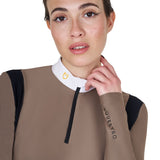 Women's slim fit polo shirt in technical fabric