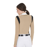 Women's slim fit polo shirt in technical fabric