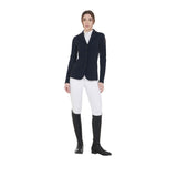 Women's competition jacket with contrasting embroidered logo
