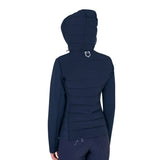 Women's hooded down jacket technical blend