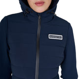 Women's hooded down jacket technical blend